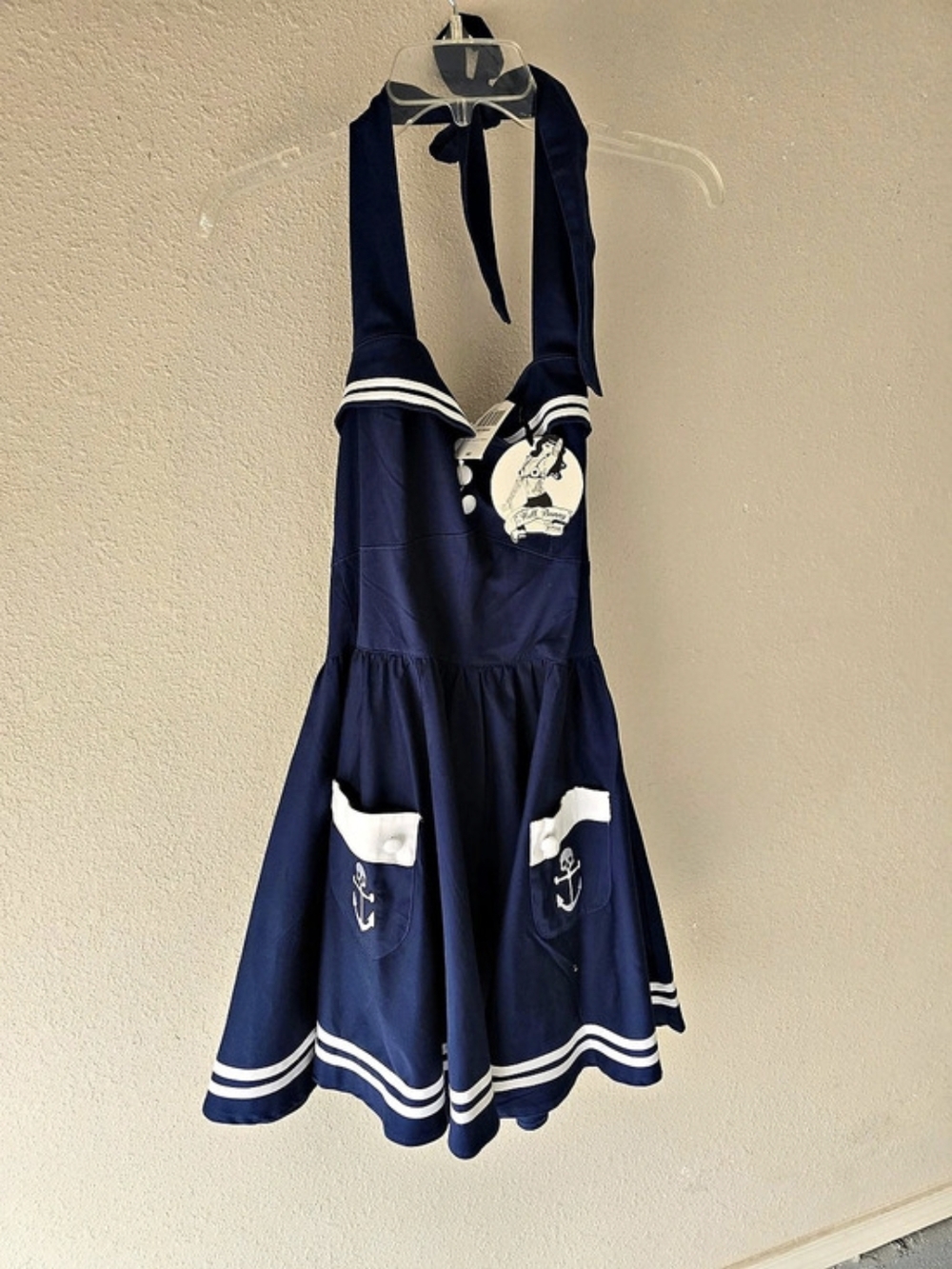 Hello Bunny Vixen Sailor Midi Dress in Blue Size Medium